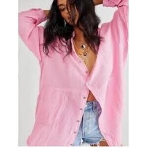 Free People Summer Daydream Buttondown Shirt / size M